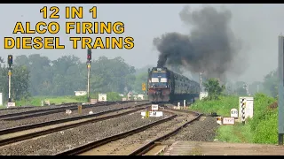 [12 in 1] Firing Alco Diesel Trains : Chugging Smoking & more for Diesel Lovers : Indian Railways