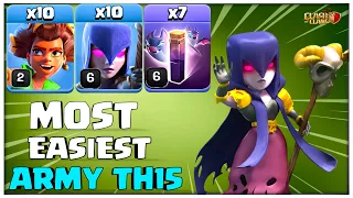 Most Easiest Army TH15 | Th15 Root Rider Witch Attack Strategy Guide (Clash of Clans)