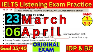 23 March & 06 April 2024 | IELTS Listening Practice Test 2024 With Answers | IELTS | BC & IDP