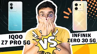 INFINIX Zero 30 5G VS iQOO Z7 Pro 5G - Ultimate MediaTek Processor Battle in 23000 RS !!