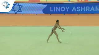 Linoy ASHRAM (ISR) - 2018 Rhythmic Europeans, all around final hoop