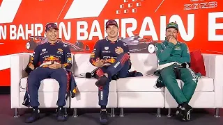 Checo: its nice to see 3 Red Bull cars on podium! 😂