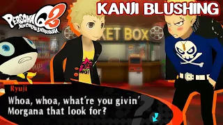 Kanji blushing because of Morgana - Persona Q2