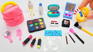Making miniatures of 16 real cosmetics💄 DIY Shadow Palette, Foundation, Lipstick, Brush, Powder