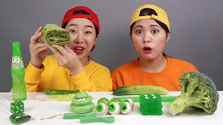 Green Food Edible Towel Crepe Cake DONA MUKBANG