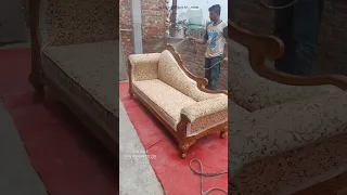 Wooden couch diwan sofa #shorts #like #subscribe #support #furniture #art #india #factory #foryou