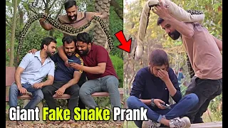 Giant Fake Snake Prank | Most Funny Reaction | LahoriFied