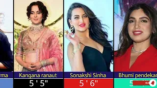 Height of famous Bollywood Actress #Actress