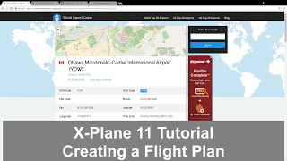 X-Plane 11 Creating a flight plan