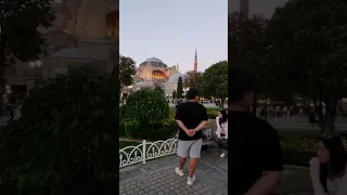 Beautiful Maghrib Adhan (Azan, call to prayer) at Hagia Sophia and The Blue Mosque, Turkey