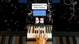 ☃️Snowman - Sia (Easy Piano Tutorial)