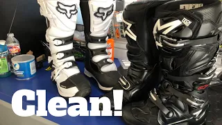 How To SUPER CLEAN Dirtbike Boots!