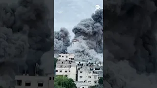 Gaza building collapses after airstrike | ABC News