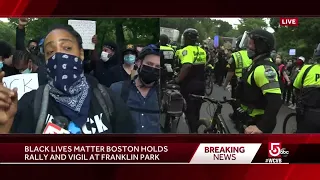 Protester says peaceful group from Franklin Park was surrounded by Boston police