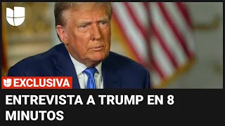 Lo que dijo el expresidente Donald Trump en la entrevista con Univision en 8 minutos