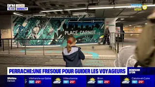 Perrache : une fresque pour guider les voyageurs