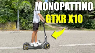Recensione monopattino GTXR X10 - Potenza, velocità e stabilita a norma di legge!