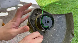 How to Re-tread the Line on the Ryobi Cordless One+ 18V Line Trimmer