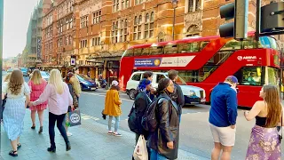 London Summer Walk 2021- 4K Virtual Walking Tour in Piccadilly Circus around the City