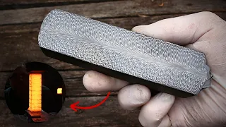 FEATHER DAMASCUS PATTERN! - How to make a feather damascus knife