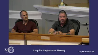 Camp Ellis Neighborhood Meeting - August 22, 2023