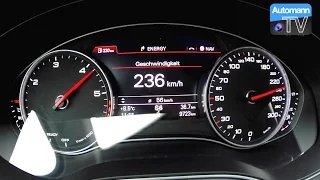 2016 Audi A6 3.0 TDI Competition (346hp) - 0-236 km/h acceleration (60FPS)