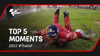 Top 5 MotoGP™ Moments 🌧️ | 2022 #ThaiGP