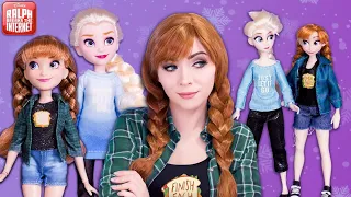 Пижамные АННА и ЭЛЬЗА - Disney Store vs Hasbro - Ральф Против Интернета ★ Обзор на кукол Frozen