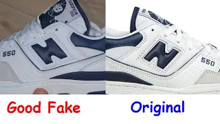 New Balance 550 how to spot fake. Real vs fake New Balance 550 sneakers