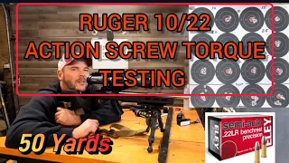 .22LR Action Screw Torque Group Testing, Ruger 10/22 Magpul stock Green Mountain Barrel