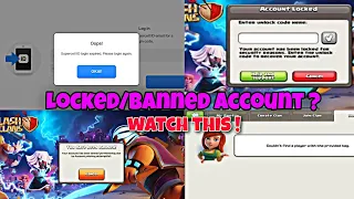 Watch This Video Or Regret Later ! Coc Locked/Banned Accounts 🚫