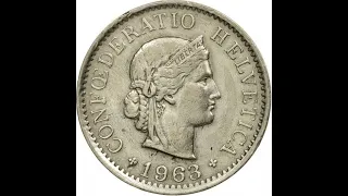 Switzerland 5 rappen, 1963Coin Coins Money