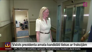 Valsts prezidenta amata kandidāti tiekas ar frakcijām