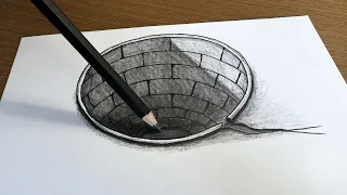 How To Draw 3D Hole | Trick Art On Paper | Drawing with pencil