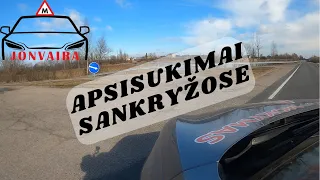 Apsisukimai sankryžoje. Jonvaira. 2022.03.03