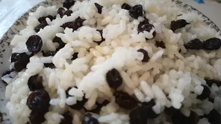 Рисовая Каша с Изюмом.Кутья поминальная.Мой Рецепт.Reisbrei mit Rosinen.Rice porridge with raisins.