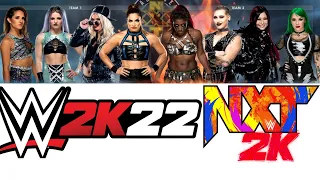 WWE 2K22 TEAM SHOTZI BLACKHEART vs TEAM CANDICE LARAE AFTER NXT WARZONE | PC GAMEPLAY