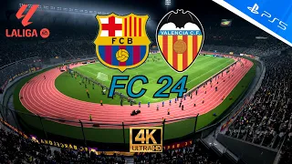 EA FC 24 | PS5  4K | FC Barcelona vs Valencia cf | LaLiga EA Sports | Jornada 33