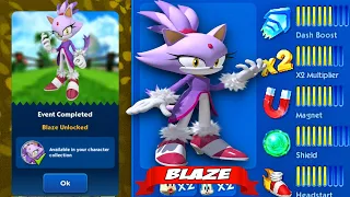 Sonic Dash - Blaze Event New Character Unlocked Update - All Characters All Bosses Gameplay Eggman