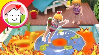 Playmobil en español La piscina es Lava - Familia Hauser