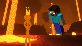 Orange king fights herobrine🗡