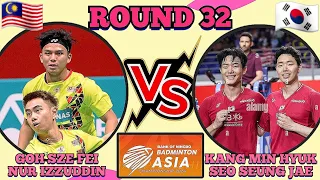 (R32)🇲🇾GOH SZE FEI-NUR IZZUDDIN 🆚️ 🇰🇷KANG MIN HYUK-SEO SEUNG JAE🔥‼️BIG UPSET😱👍💪‼️#bac2024