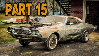 ABANDONED Dodge Challenger Rescued After 35 Years Part 15: New Glass and Trim!