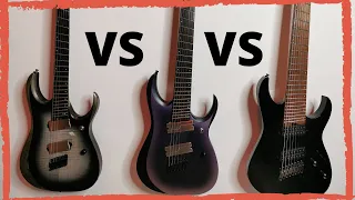 6 String vs 7 String vs 8 String - DIfferent Metal styles riff comparison