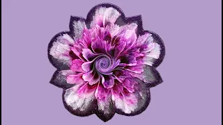 #1531 Stunning Resin 3D Flower Tray In Pink And Purple