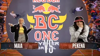 MAIA vs PEKENA TOP 16 BGIRL / RED BULL BC ONE CYPHER BRAZIL 2022 !🔥💥💥🔥 #breaking #redbullbcone