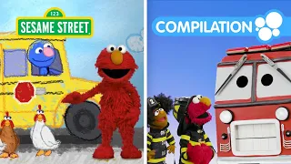 Sesame Street: Elmo’s Trucks, Wheels on the Bus, & More Car Videos | Vehicle Compilation