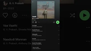 Vaathi Audio Songs || Spotify || Audio launch #vaathi #spotify #dhanush #gvprakash #trending #shorts