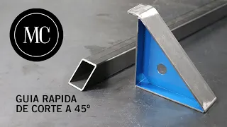 Guía rápida de corte a 45 grados en metal.