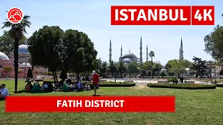 Fatih District Istanbul 2023 Commercial Heart Of he City Walking Tour|4k 60fps